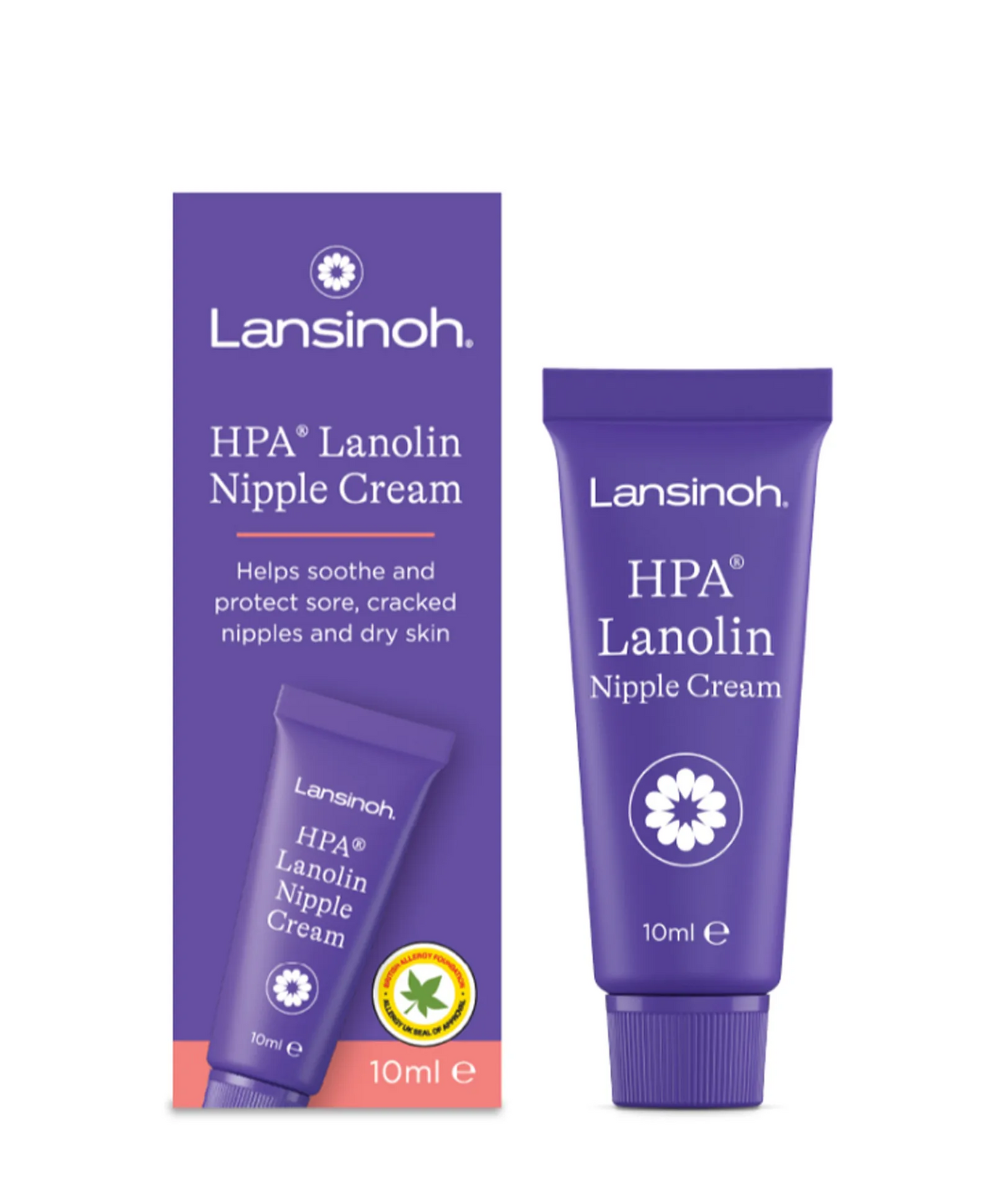 Lansinoh HPA Lanolin Nipple Cream for Breastfeeding | 100% Natural, Hypoallergenic & Safe for Baby | Soothes Sore & Cracked Nipples | No Removal Needed Before Nursing | Available in 10ml & 40g - MINIMEE KIDS