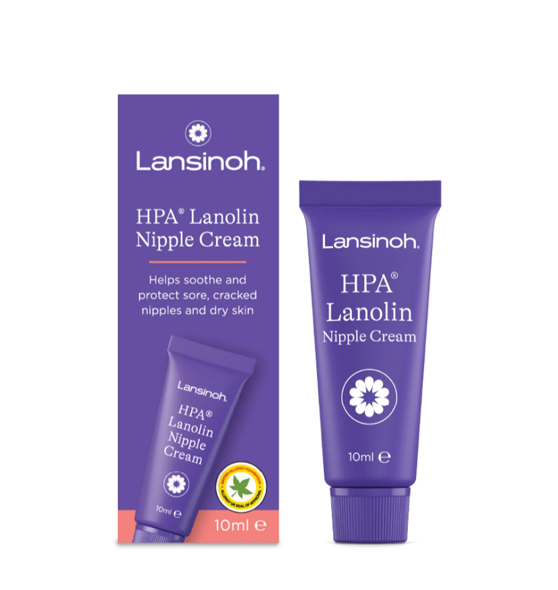 Lansinoh HPA Lanolin Nipple Cream for Breastfeeding | 100% Natural, Hypoallergenic & Safe for Baby | Soothes Sore & Cracked Nipples | No Removal Needed Before Nursing | Available in 10ml & 40g - MINIMEE KIDS