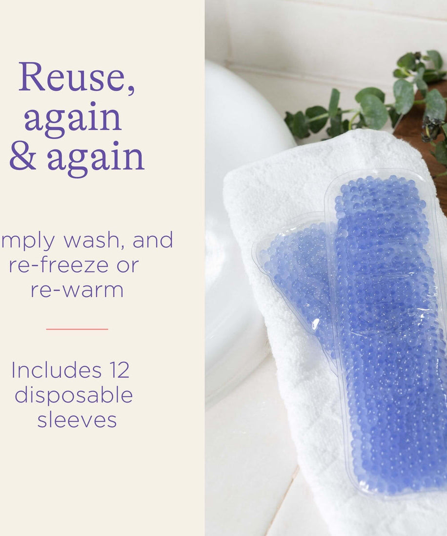 Lansinoh Cold & Warm Post-Birth Relief Pad – Reusable Gel Pack with Thera°Pearl® ColorSmart™ Technology | Dual Use for Perineal, Haemorrhoidal, and C-Section Relief | Includes 12 Hygiene Sleeves