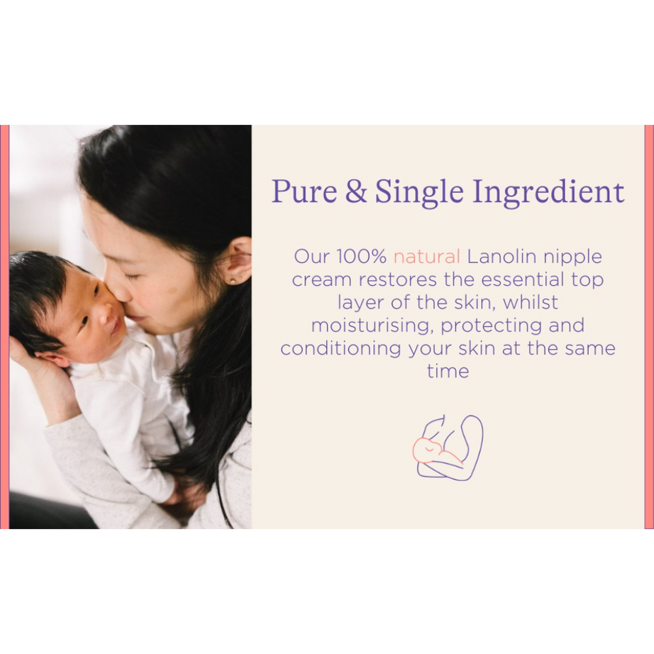 Lansinoh Lanolin Nipple Cream - 100% Natural, Soothing Relief for Sore Nipples - 40g