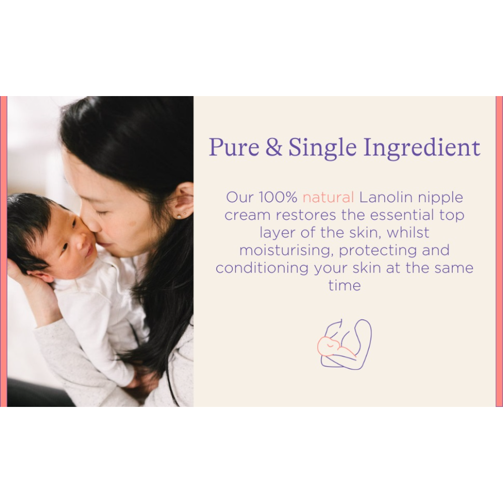 Lansinoh Lanolin Nipple Cream - 100% Natural, Soothing Relief for Sore Nipples - 40g