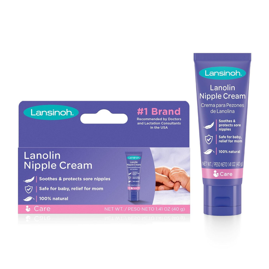 Lansinoh Lanolin Nipple Cream - 100% Natural, Soothing Relief for Sore Nipples - 40g