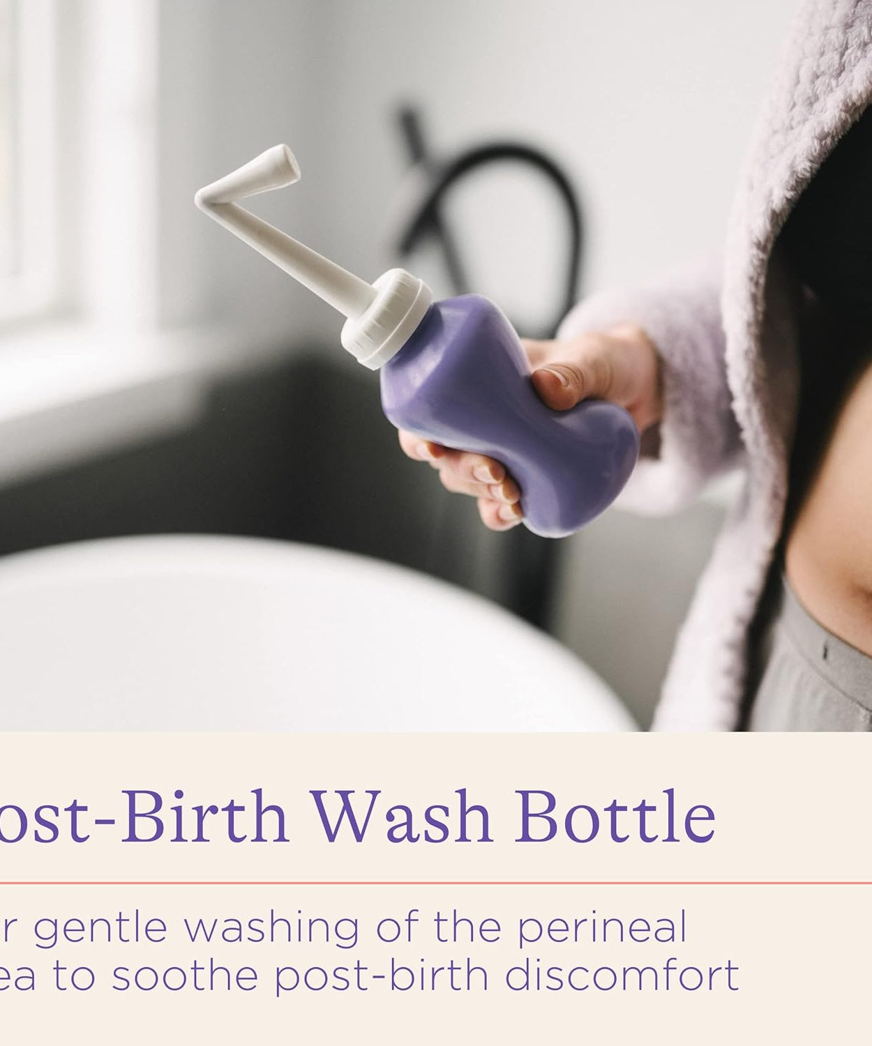 Lansinoh Postpartum Wash Bottle - Gentle Cleansing Care | Upside-Down Peri Bottle for Post-Birth Recovery & Hygiene | 360ml Hospital Bag Essential - MINIMEE KIDS
