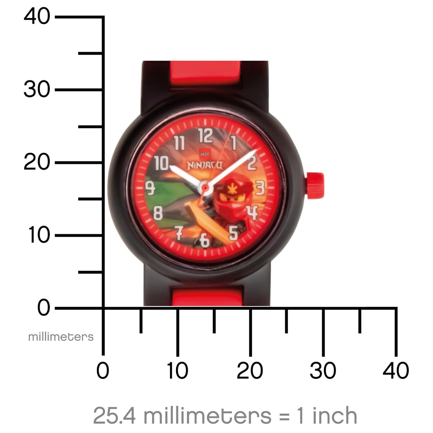 LEGO Ninjago 8021643 KAI Buildable Minifigure Link Watch, with Interchangeable Links, Analog Display, and Integrated Kai Minifigure, Water-Resistant Toy for Kids Aged 6+ (24 Pieces)