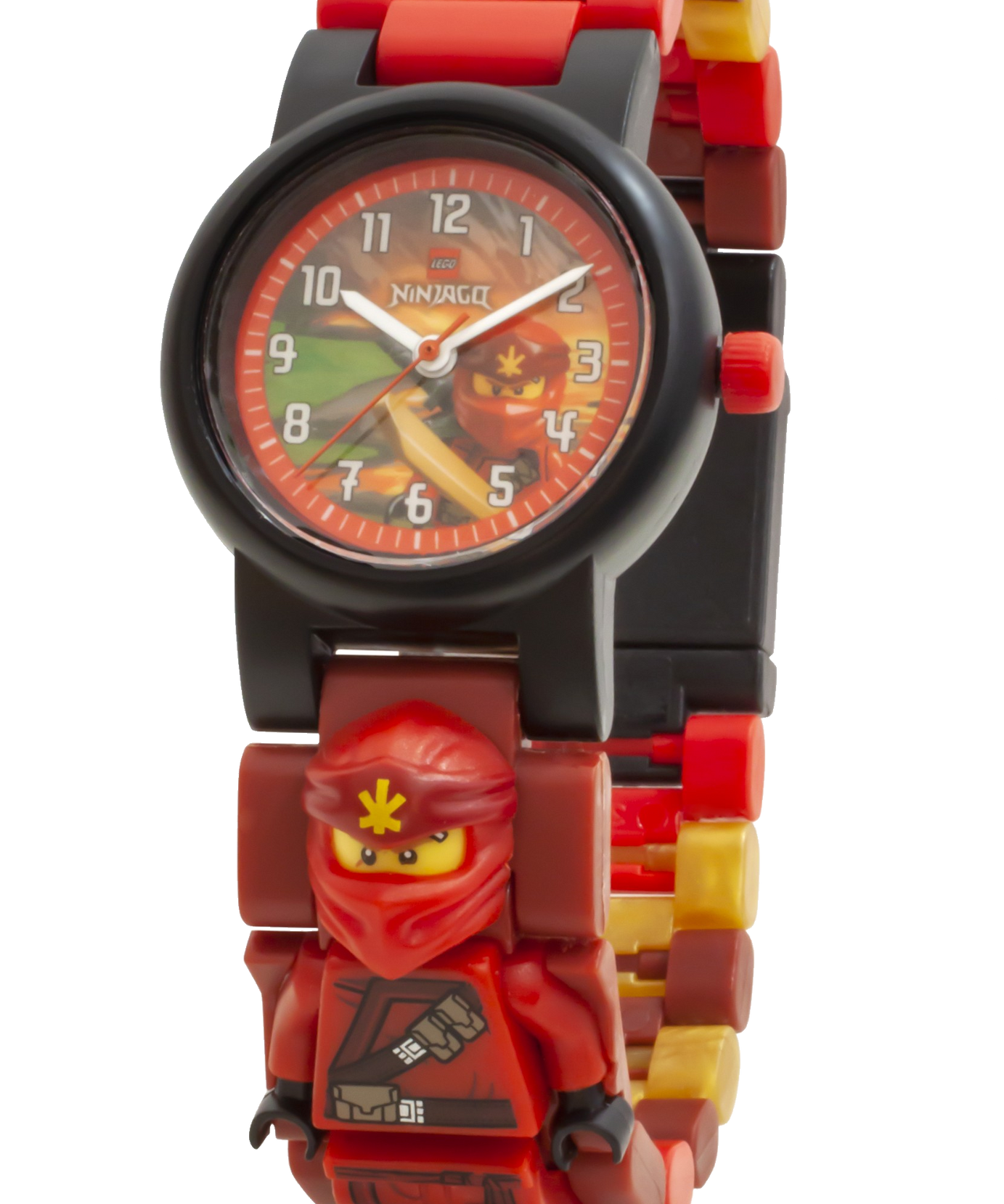 LEGO Ninjago 8021643 KAI Buildable Minifigure Link Watch, with Interchangeable Links, Analog Display, and Integrated Kai Minifigure, Water-Resistant Toy for Kids Aged 6+ (24 Pieces)