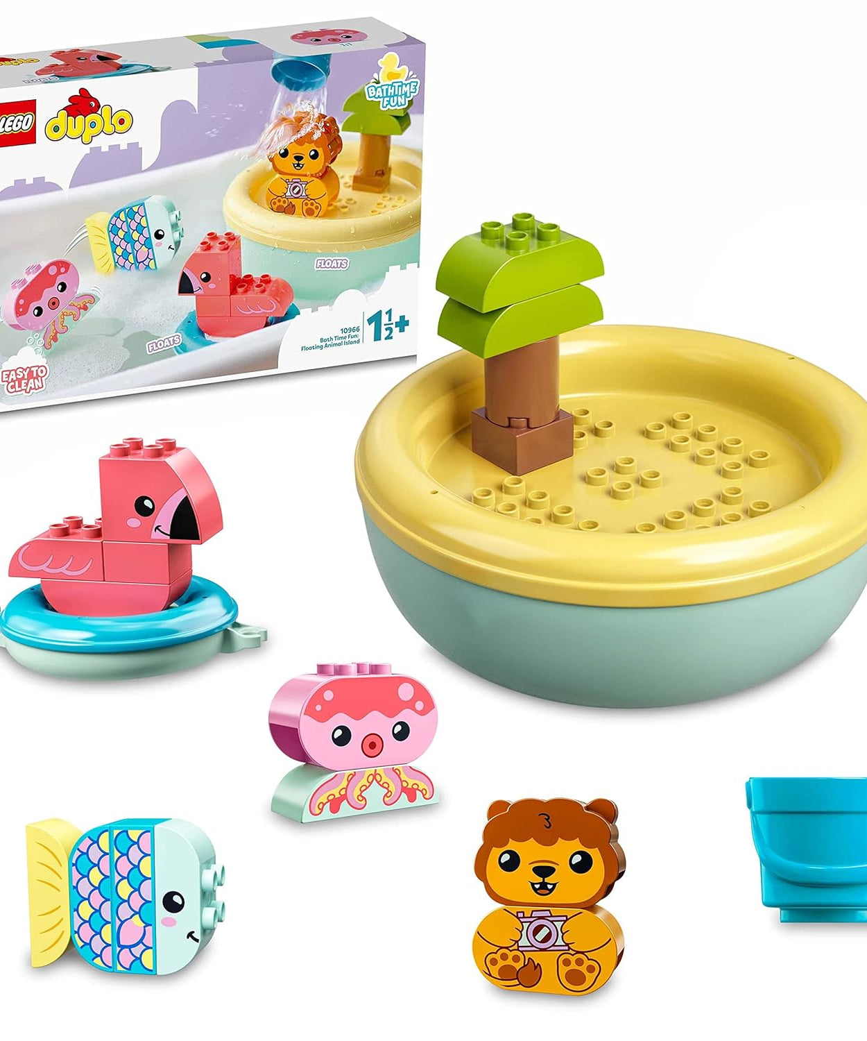 LEGO 10966 Duplo Bath Time Fun Floating Animal Island For Ages 1.5 Years and Up - MINIMEE KIDS