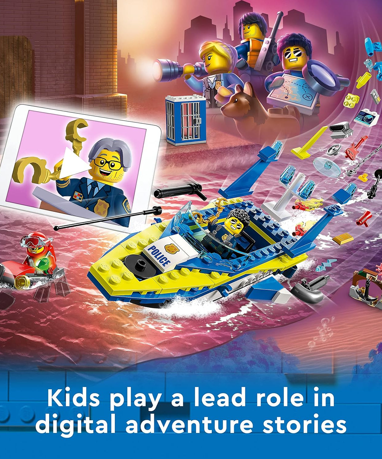 LEGO City 60355 Water Police Detective Mission 278 Pieces Building Kit for Ages 6+ Years - MINIMEE KIDS