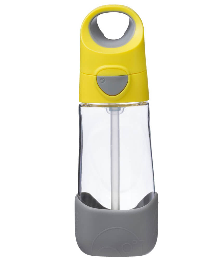 B.Box Tritan Straw Drink Bottle for Kids 450ml | Easy-Grip Leak-Proof Water Bottle with Flip Lid, Silicone Straw & Triangular Design | BPA-Free – Ages 12m+ | 5 Colors Available - MINIMEE KIDS