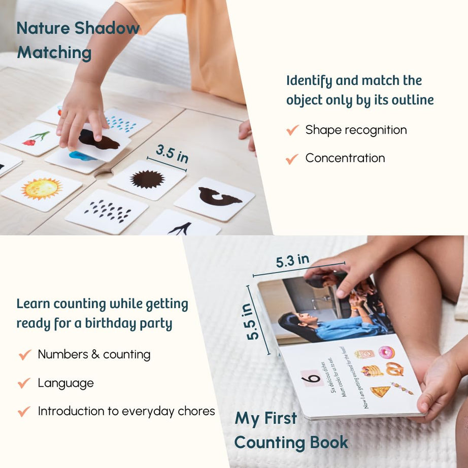 Curious Cub Play & Learn Montessori Kit - Level 11 for 24 Months+, A Curated Box of 10 Engaging Educational Toys to Develop Numeracy, Problem-Solving, and Fine Motor Skills