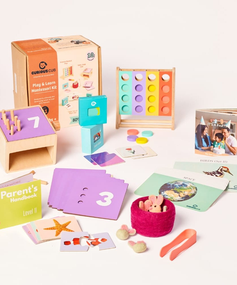 Curious Cub Level 11 Montessori Play & Learn Kit (24 Months+) | Premium 10-Piece Educational Toy Set for Numeracy & Problem-Solving Development - MINIMEE KIDS