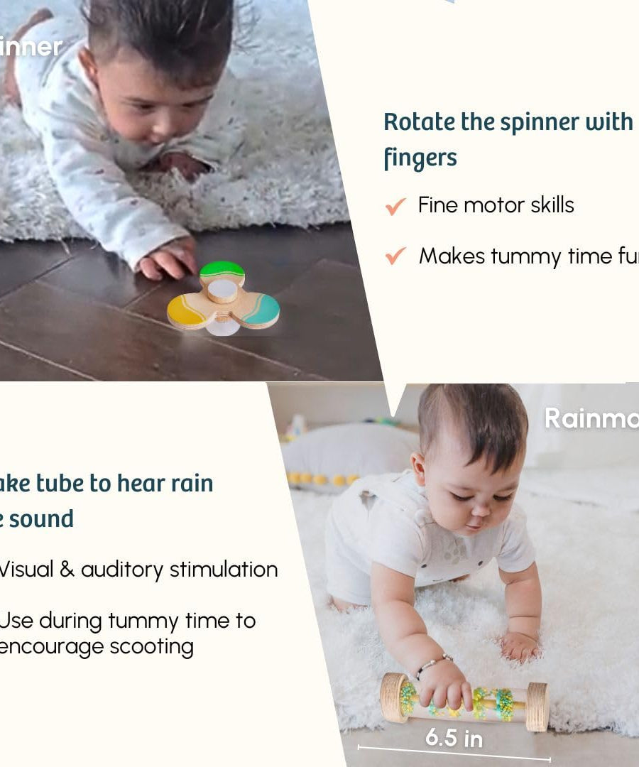 Curious Cub Level 3 Montessori Play & Learn Kit (5 Months+) | Sensory & Motor Skill Development Baby Toys | Made in India | minimee kids