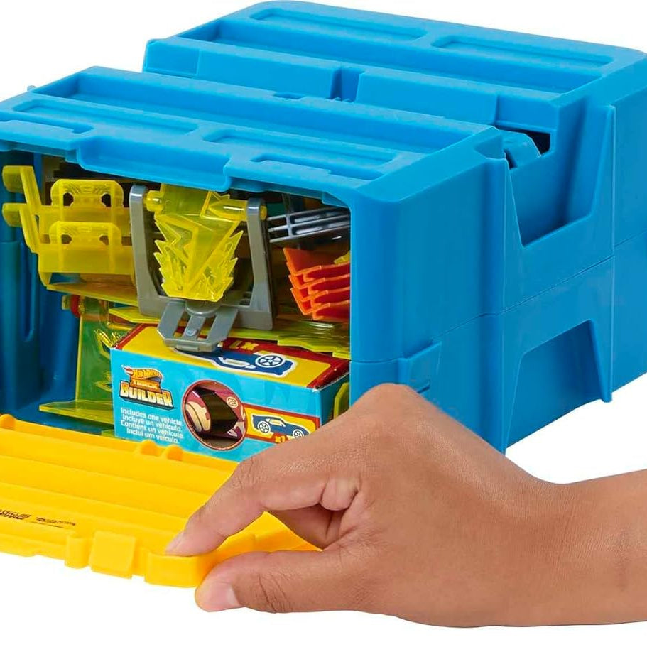 Hot Wheels Track Builder Lightning Boost Pack unassembled 3-in-1 Track Playset for 4+ Years