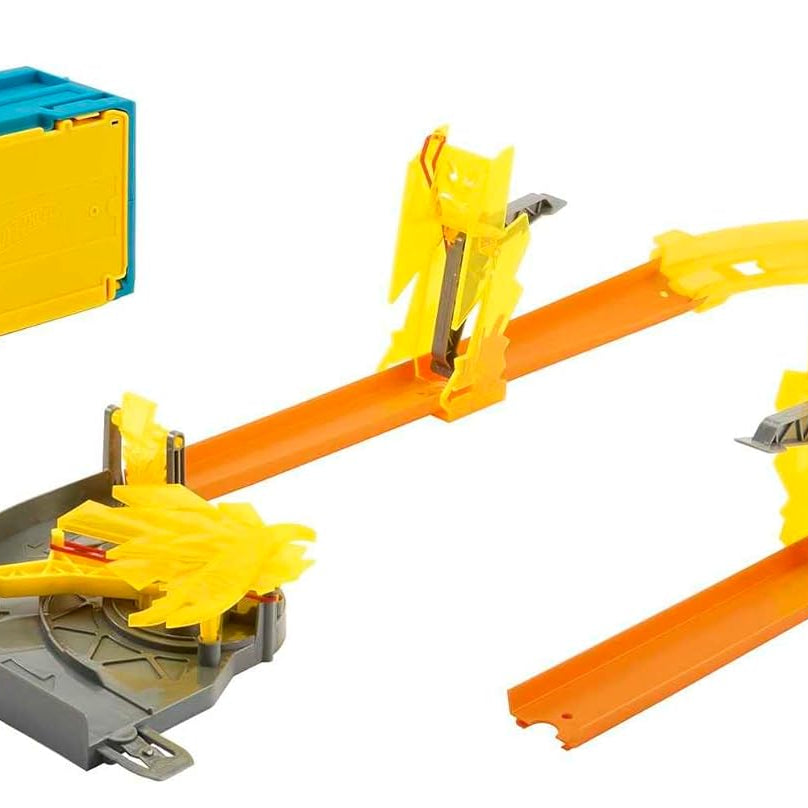 Hot Wheels Track Builder Lightning Boost Pack unassembled 3-in-1 Track Playset for 4+ Years