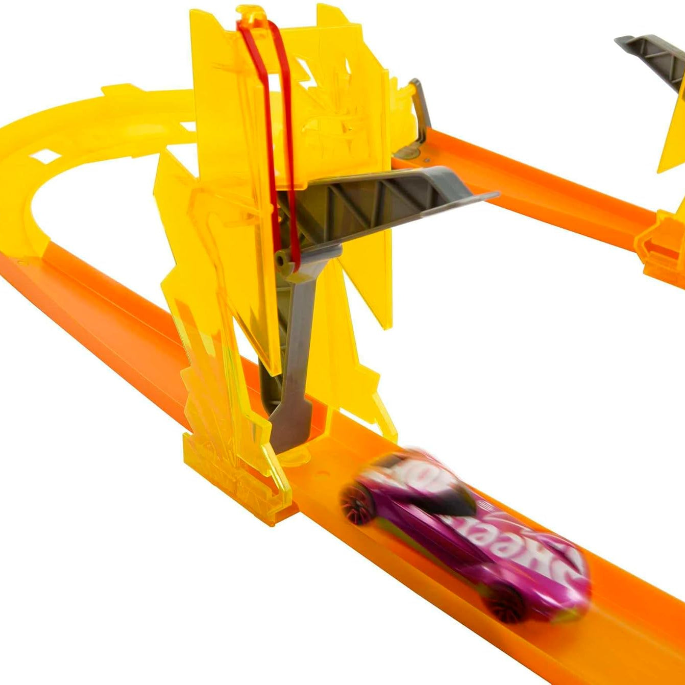 Hot Wheels Track Builder Lightning Boost Pack unassembled 3-in-1 Track Playset for 4+ Years