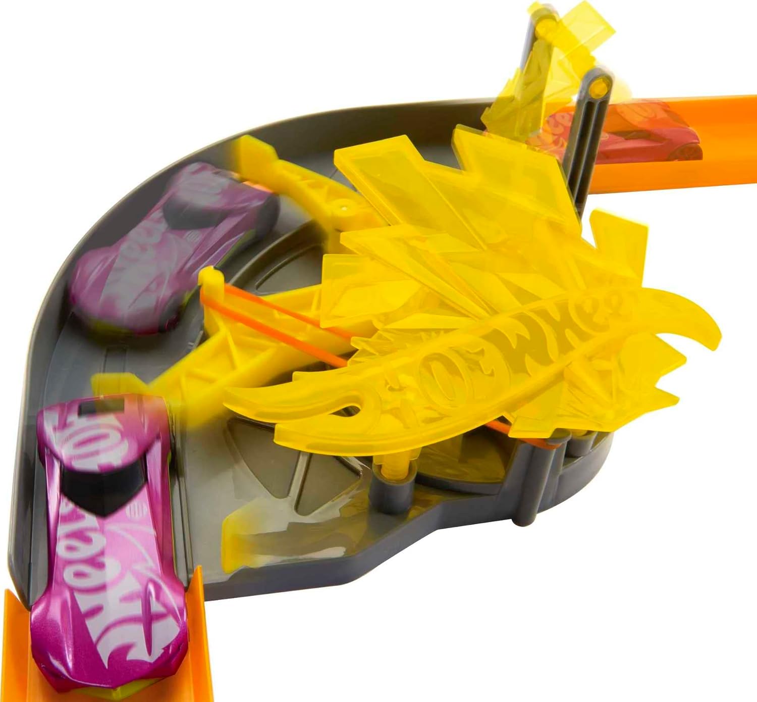 Hot Wheels Track Builder Lightning Boost Pack unassembled 3-in-1 Track Playset for 4+ Years