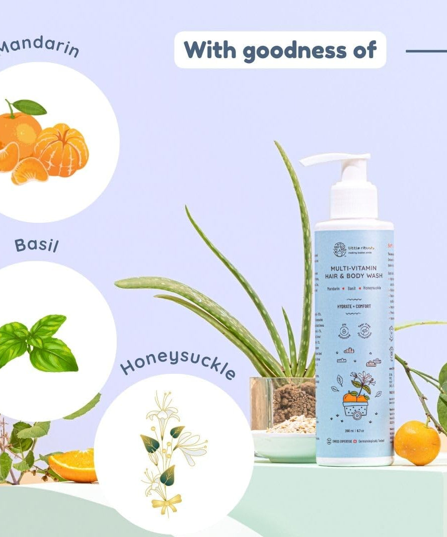 Little Rituals Baby Multi-Vitamin Hair & Body Wash - 200ml - MINIMEE KIDS