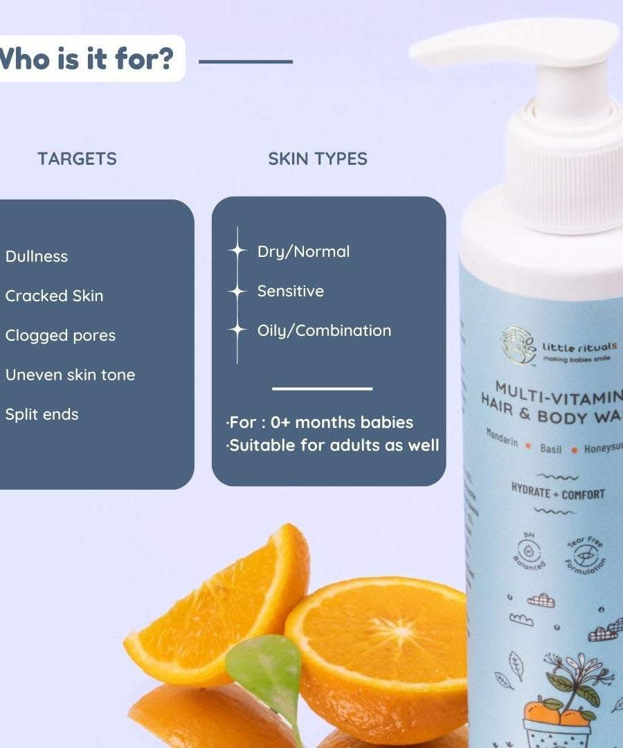 Little Rituals Baby Multi-Vitamin Hair & Body Wash - 200ml - MINIMEE KIDS