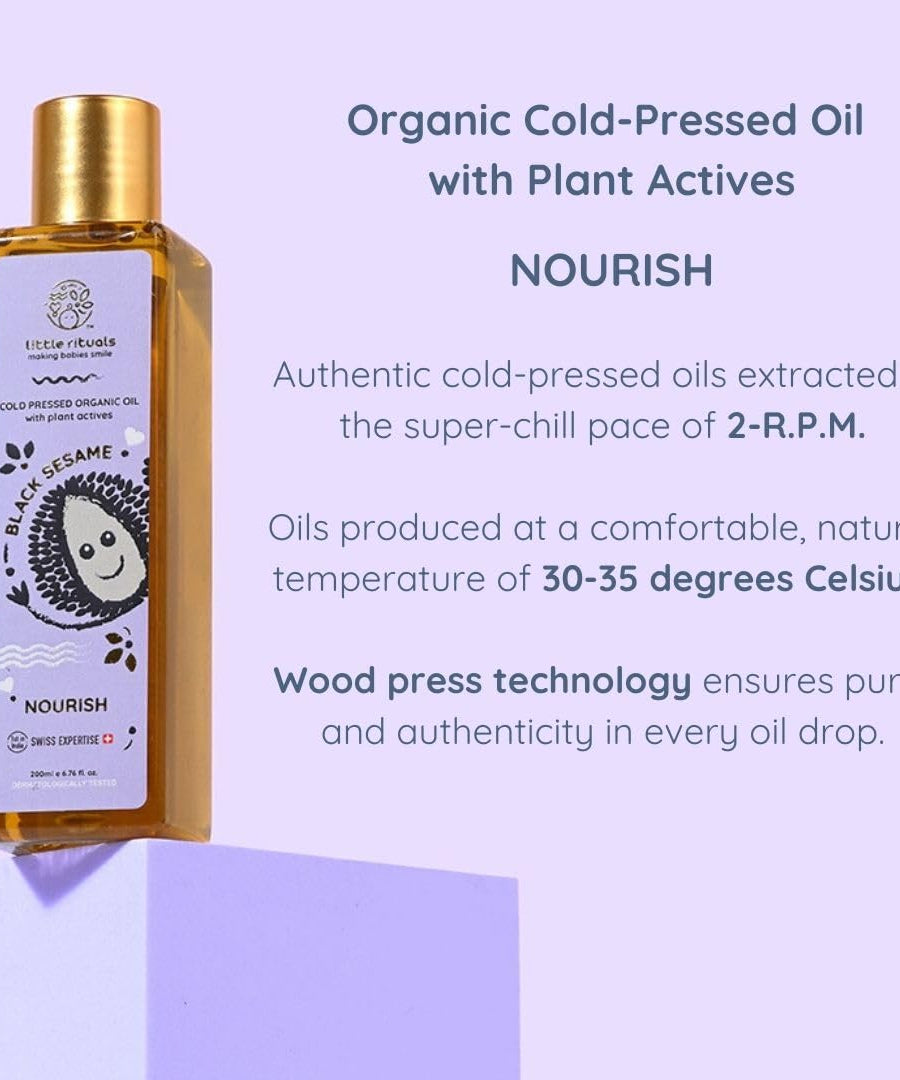 Little Rituals Black Sesame Cold Pressed Organic Oil Nourish - 100ml