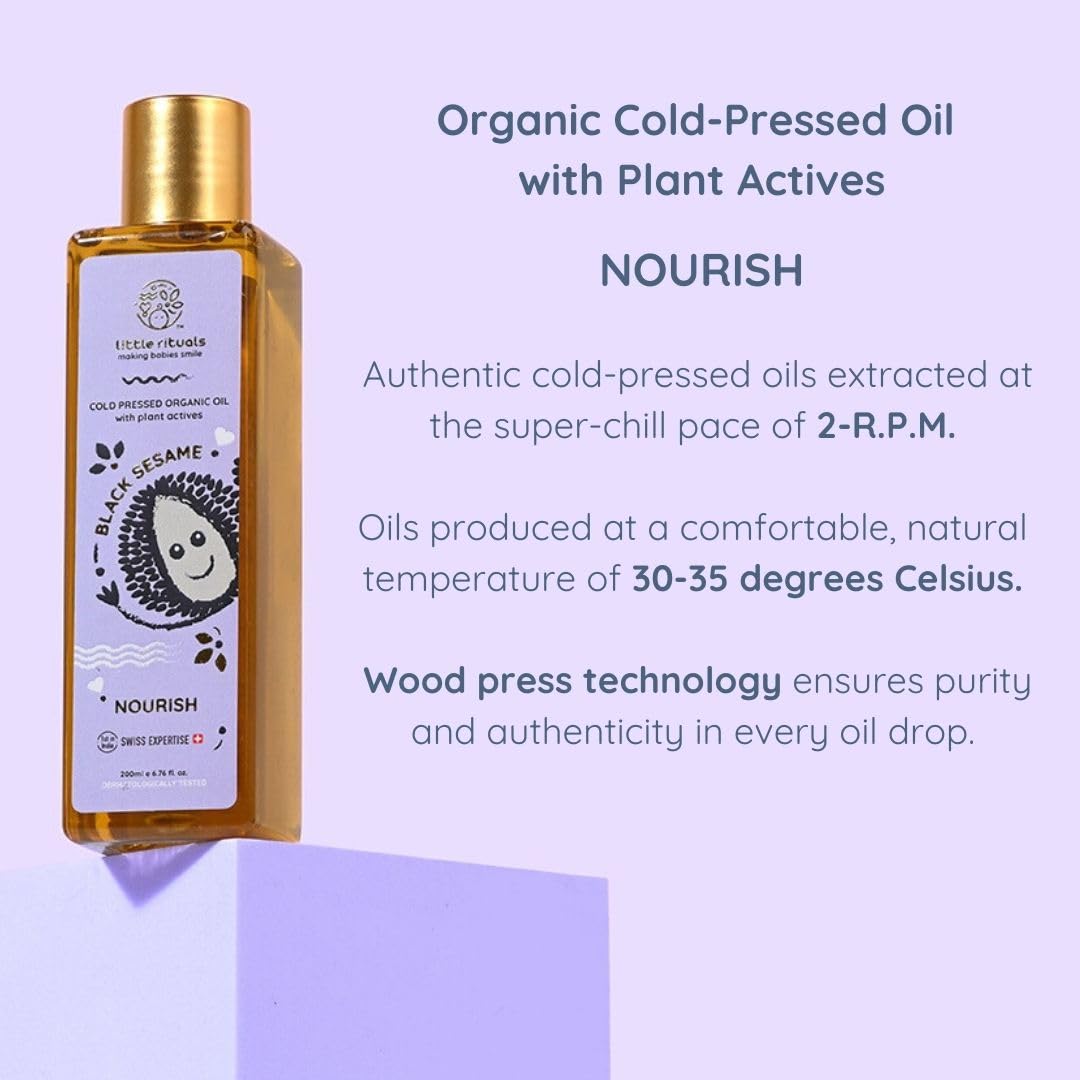 Little Rituals Black Sesame Cold Pressed Organic Oil Nourish - 100ml