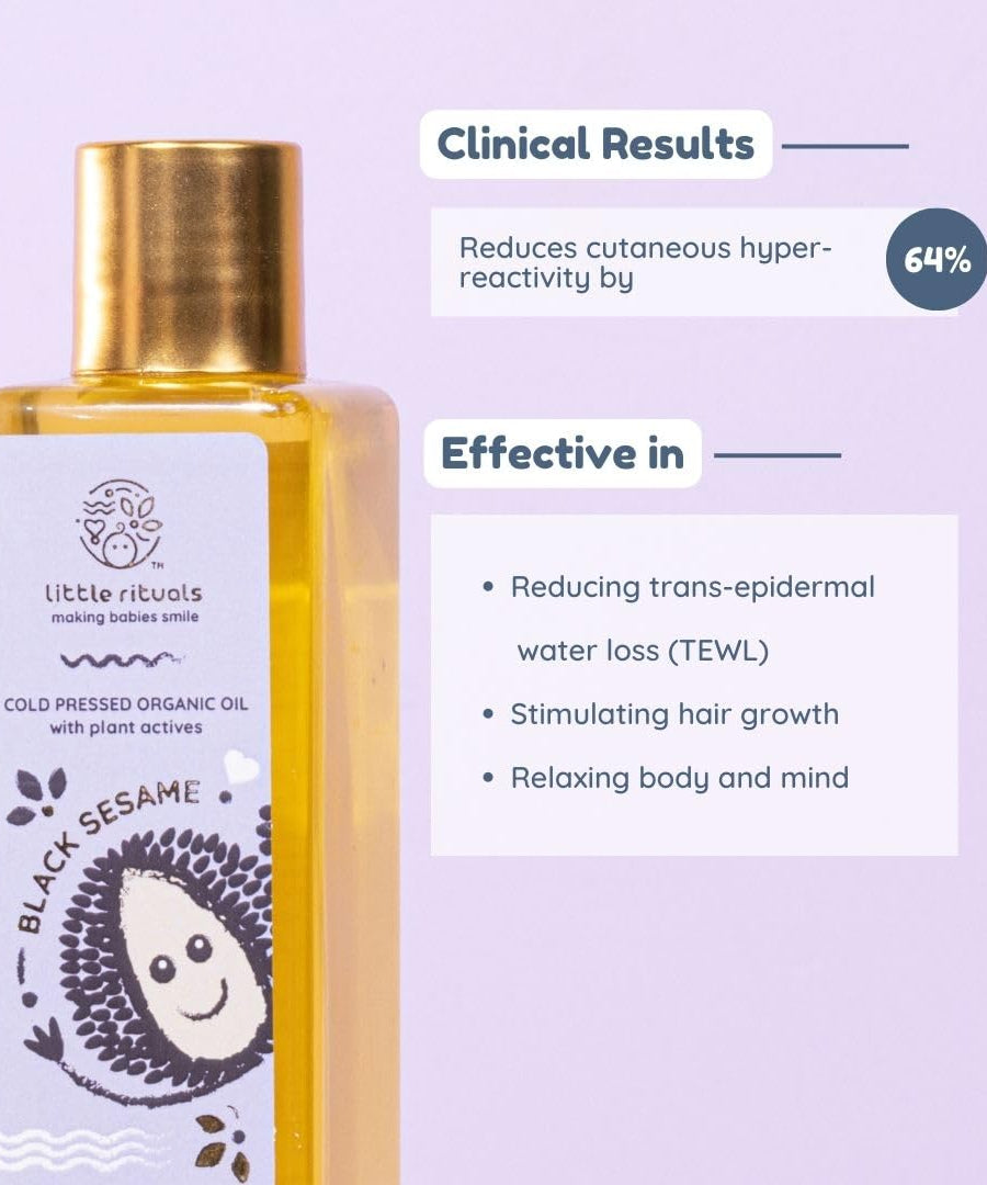 Little Rituals Black Sesame Cold Pressed Organic Oil Nourish - 100ml
