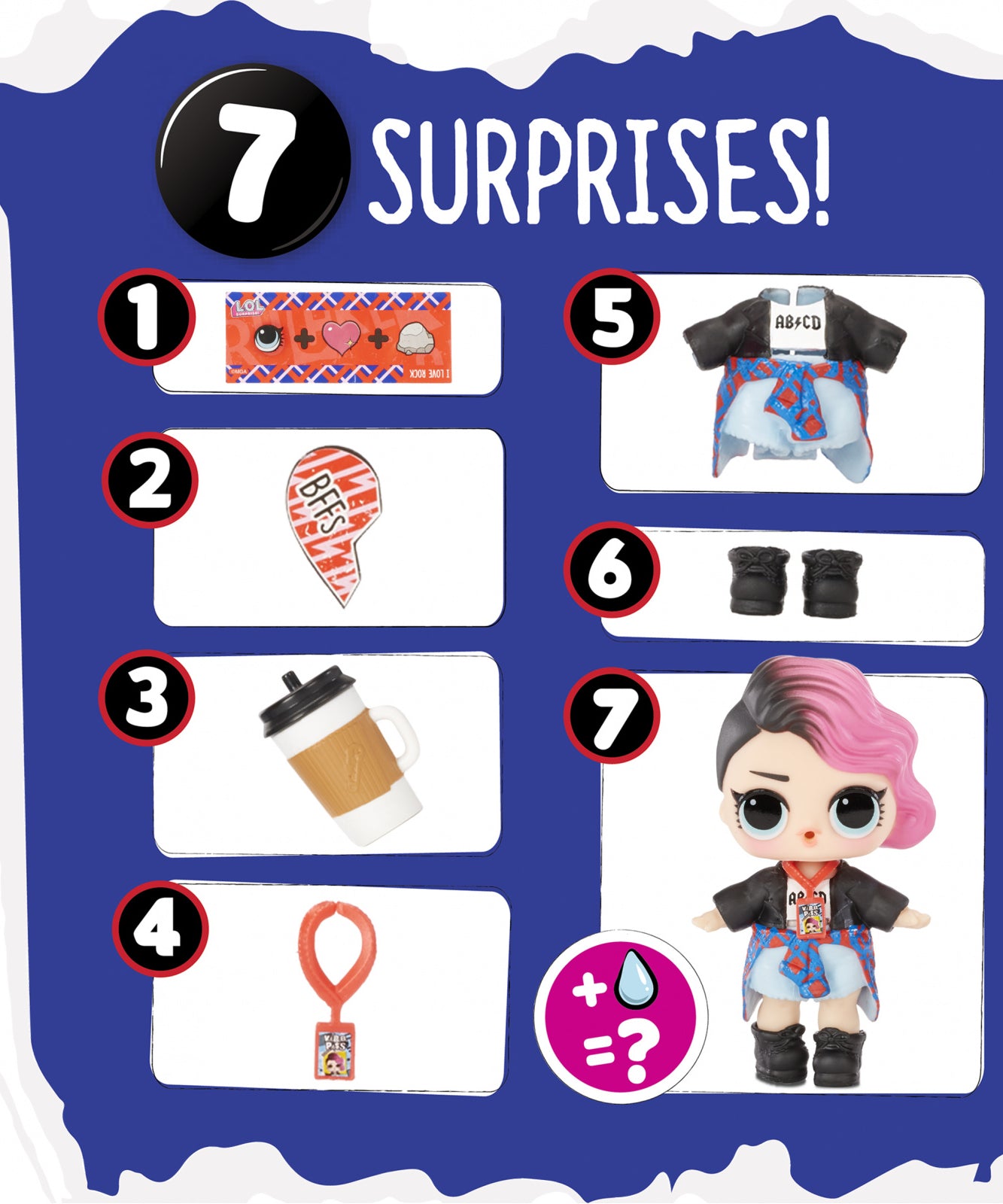 L.O.L. Surprise! BFF Sweethearts Rocker Doll – Let’s Be Friends! | Fan-Favorite Valentine’s Edition with 7 Surprises Including Outfit, Accessory, and Water Reveal | Limited Edition Sister of Rocker Boi