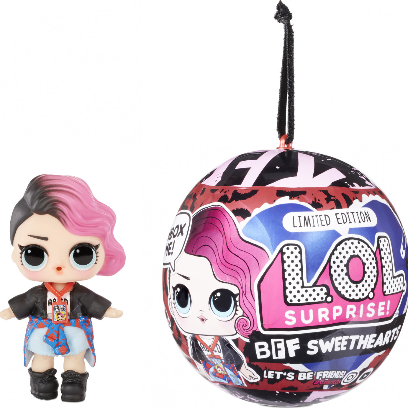 L.O.L. Surprise! BFF Sweethearts Rocker Doll – Let’s Be Friends! | Fan-Favorite Valentine’s Edition with 7 Surprises Including Outfit, Accessory, and Water Reveal | Limited Edition Sister of Rocker Boi