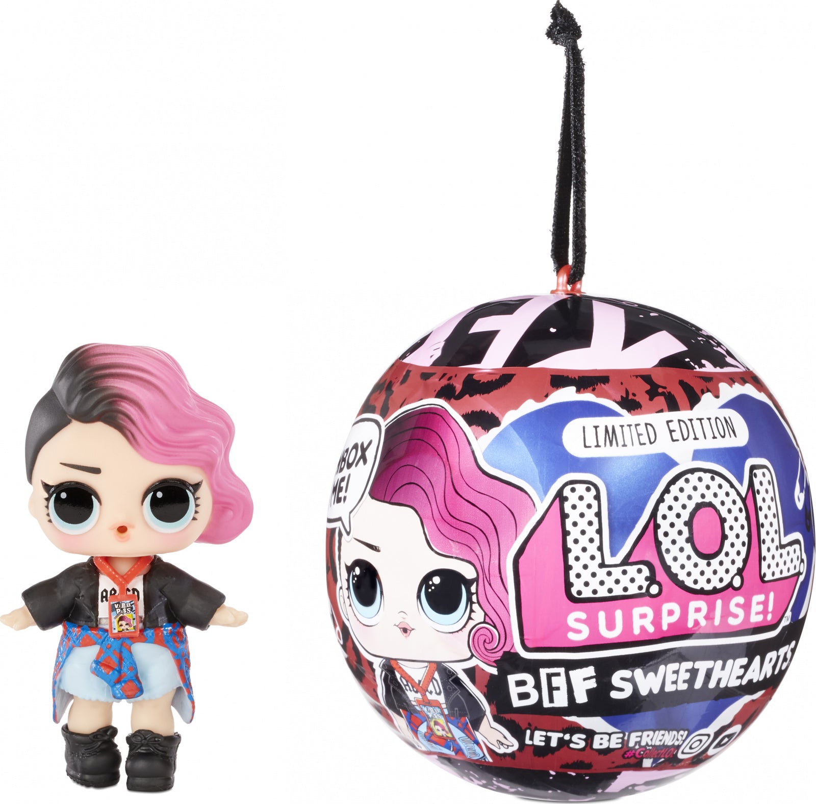 L.O.L. Surprise! BFF Sweethearts Rocker Doll – Let’s Be Friends! | Fan-Favorite Valentine’s Edition with 7 Surprises Including Outfit, Accessory, and Water Reveal | Limited Edition Sister of Rocker Boi