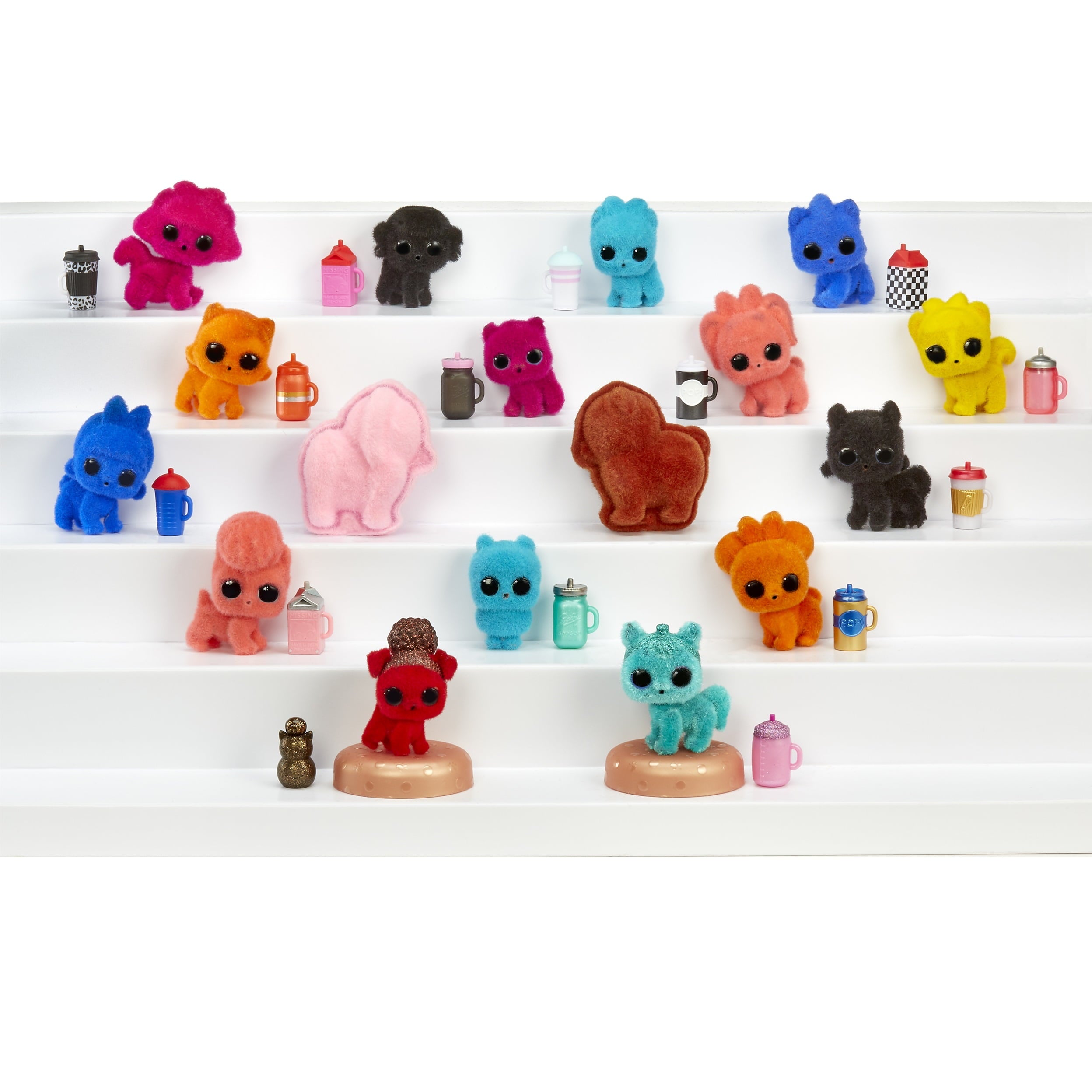 L.O.L. Surprise! Fuzzy Pets – Makeover Series | Washable Colorful Fuzz with 7 Surprises | Unbox, Wash & Reveal Pets in Shampoo Bottle Case