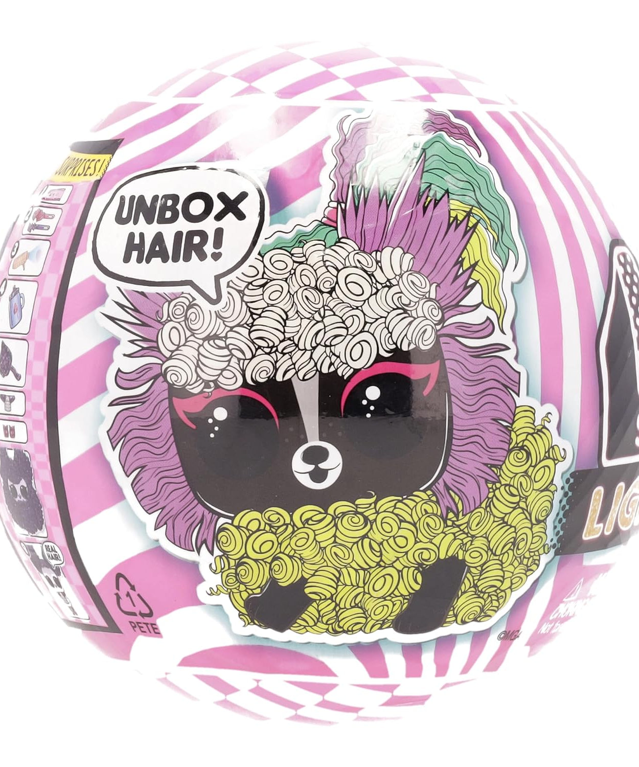 L.O.L. Surprise! Lights Pets with Real Hair & 9 Surprises Including Black Light Surprises - Collect All 12 Pets!