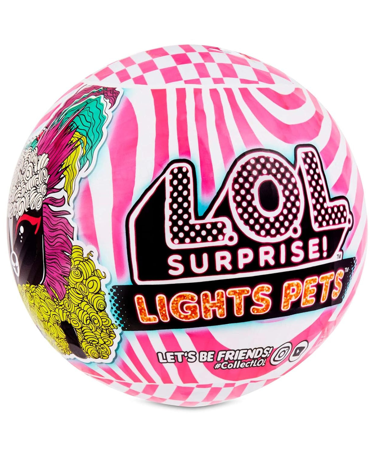 L.O.L. Surprise! Lights Pets with Real Hair & 9 Surprises Including Black Light Surprises - Collect All 12 Pets!