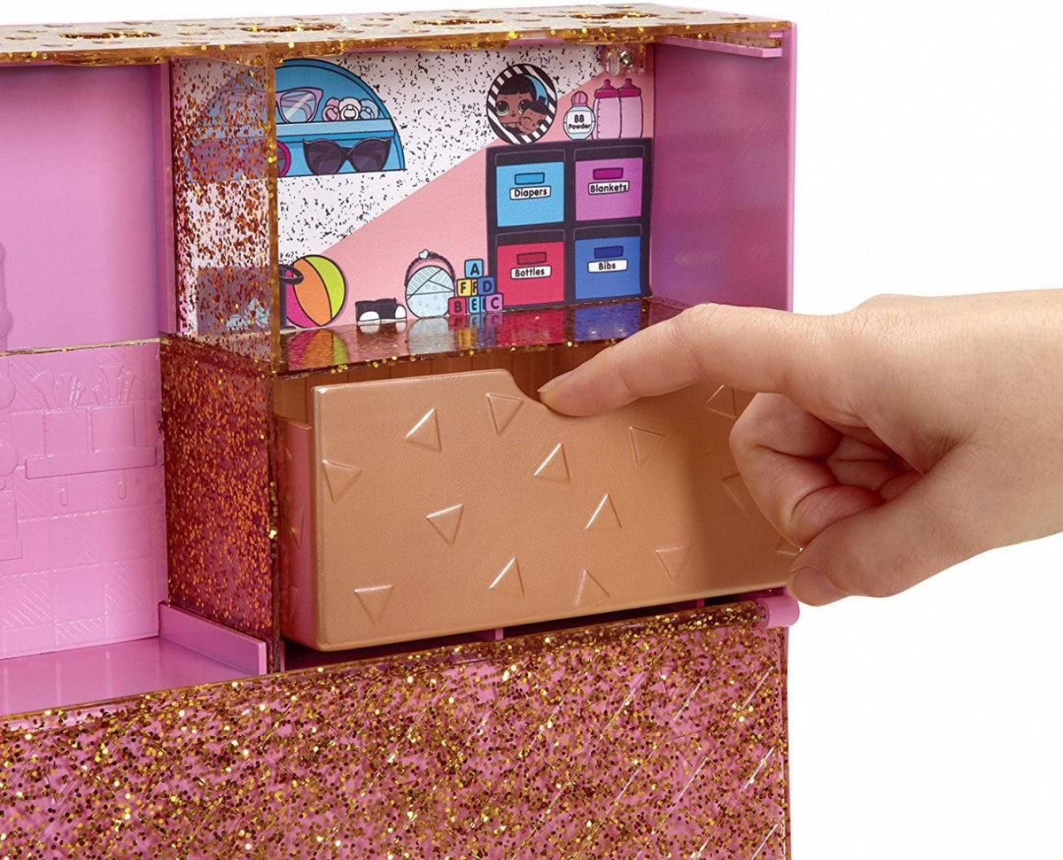 LOL Surprise Mini Shops 3-in-1 Boutique Playset with Exclusive Gold Doll | Display Case, Carry Case & Pretend Play Set for Girls 3+ | Holds 55+ Dolls & Accessories - MINIMEE KIDS