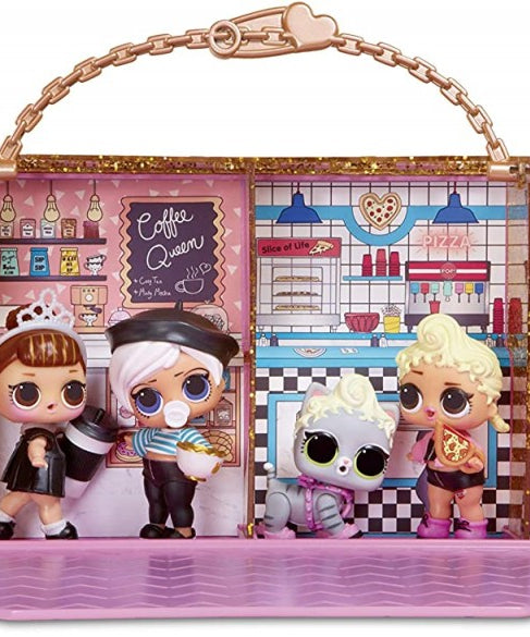LOL Surprise Mini Shops 3-in-1 Boutique Playset with Exclusive Gold Doll | Display Case, Carry Case & Pretend Play Set for Girls 3+ | Holds 55+ Dolls & Accessories - MINIMEE KIDS