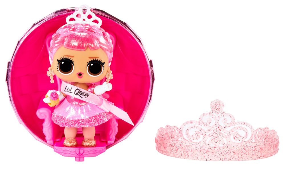 L.O.L. Surprise! Queens Doll – Royal Edition with 9 Surprises | Throne, Tiara, Fashion Accessories | Collectible Ball with Secret Royal Theme | Styles May Vary