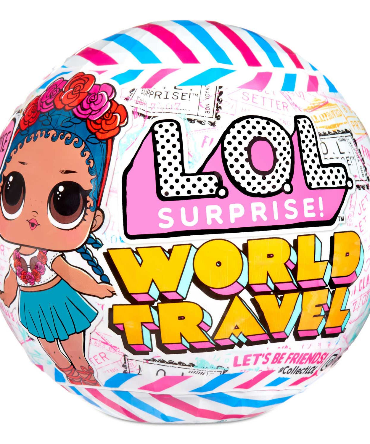 L.O.L. Surprise! World Travel Doll – 8 Surprises Inside Including Passport, Water Reveal & Fashion Accessories | Travel-Themed Collectible in Globe Packaging with Stand | Styles May Vary - MINIMEE KIDS
