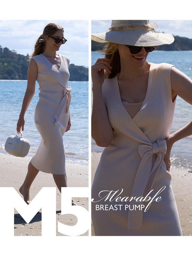 Momcozy M5 Wearable Single Breast Pump – Painless Horizontal Pumping with Vibrate-to-Pump Mode, Hands-Free & Ultra-Lightweight Design