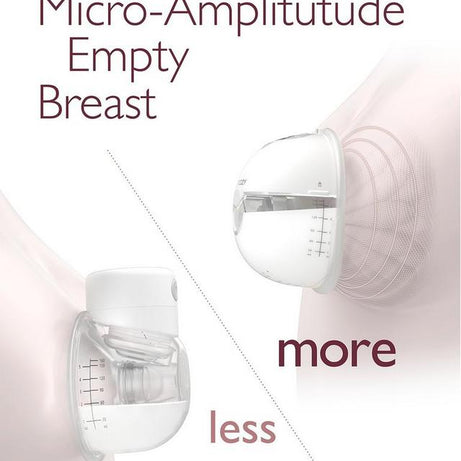 Momcozy M5 Wearable Single Breast Pump – Painless Horizontal Pumping with Vibrate-to-Pump Mode, Hands-Free & Ultra-Lightweight Design