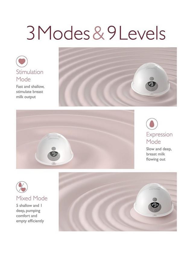 Momcozy M5 Wearable Single Breast Pump – Painless Horizontal Pumping with Vibrate-to-Pump Mode, Hands-Free & Ultra-Lightweight Design