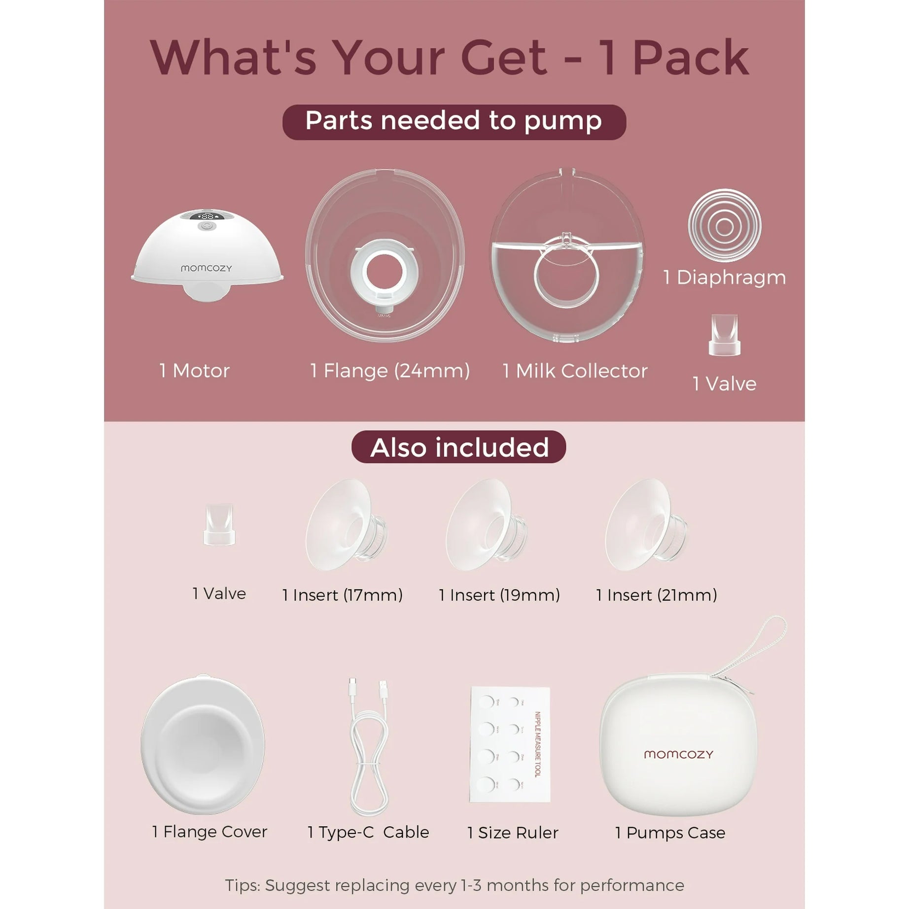 Momcozy M5 Wearable Single Breast Pump – Painless Horizontal Pumping with Vibrate-to-Pump Mode, Hands-Free & Ultra-Lightweight Design