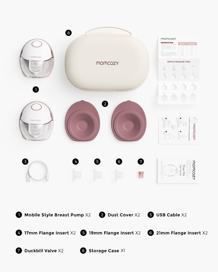 Momcozy Mobile Style™ M6 Hands-free Wearable Breast Pump | Ultra-Slim & Discreet 2nd Gen Motor | 3 Modes & 9 Suction Levels | Single or Double Pump Options with 12-Month Warranty - MINIMEE KIDS