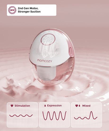 Momcozy Mobile Style™ M6 Hands-free Wearable Breast Pump | Ultra-Slim & Discreet 2nd Gen Motor | 3 Modes & 9 Suction Levels | Single or Double Pump Options with 12-Month Warranty - MINIMEE KIDS