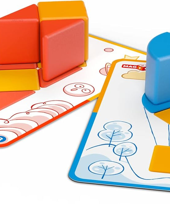 Geomag Magicube Magnetic Building Blocks & Fun Card Activities 16 Pieces For Ages 2-5 Years