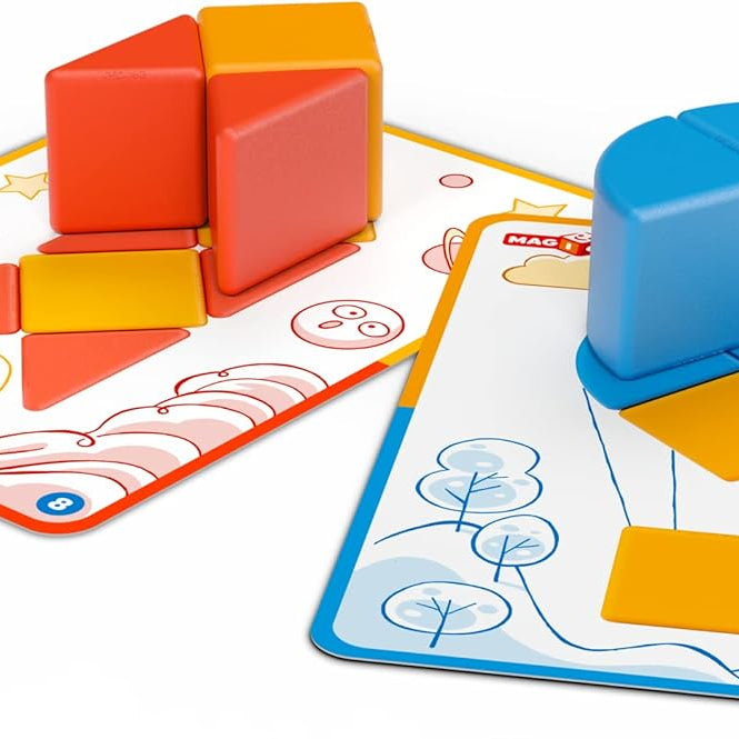 Geomag Magicube Magnetic Building Blocks & Fun Card Activities 16 Pieces For Ages 2-5 Years
