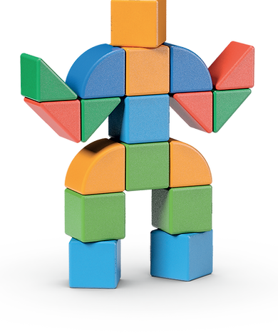 Geomag Magicube Little World 25 Pieces Magnetic Building Blocks with Magnetic Wheels For Ages 1-5 Years