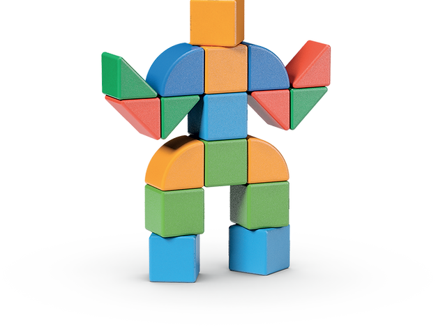 Geomag Magicube Little World 25 Pieces Magnetic Building Blocks with Magnetic Wheels For Ages 1-5 Years