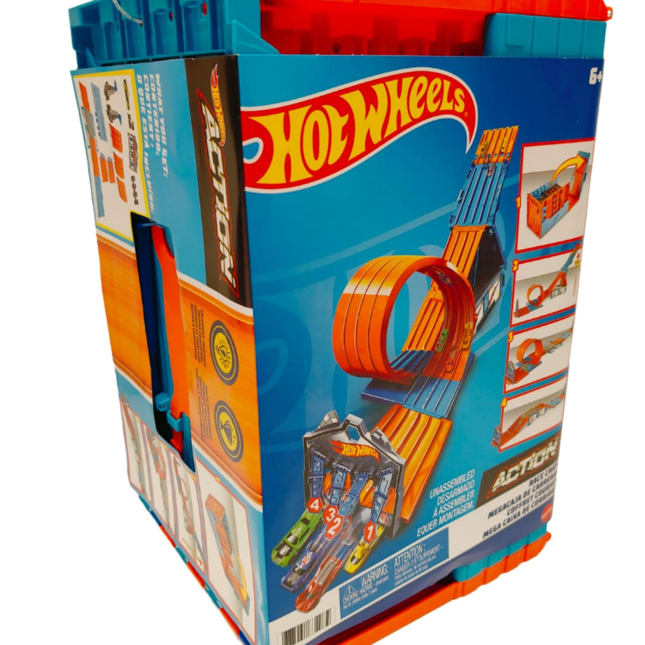 Hot Wheels Action Race Crate Unassembled 3-in-1 Track Playset for Ages 6+ Years