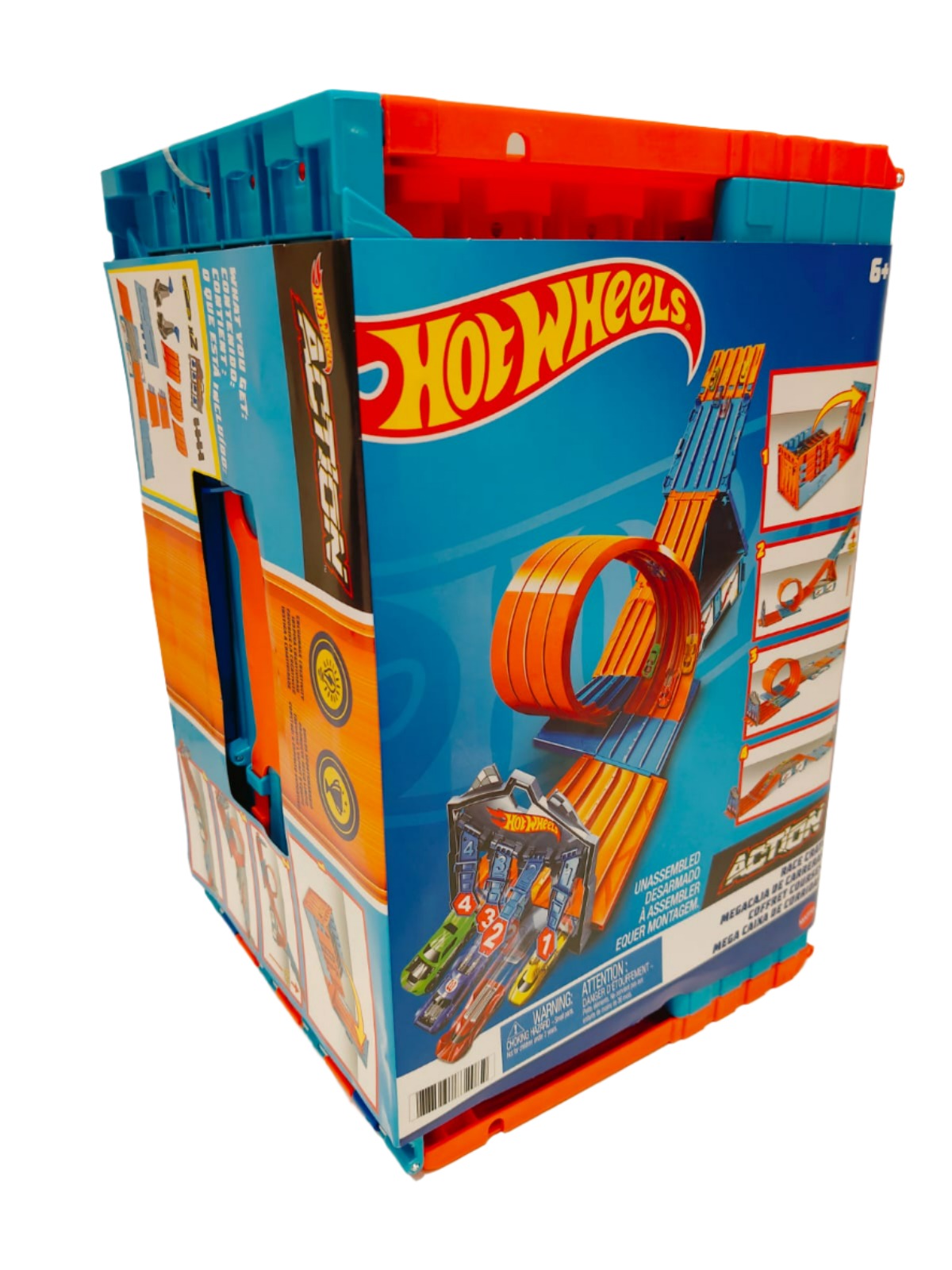 Hot Wheels Action Race Crate Unassembled 3-in-1 Track Playset for Ages 6+ Years