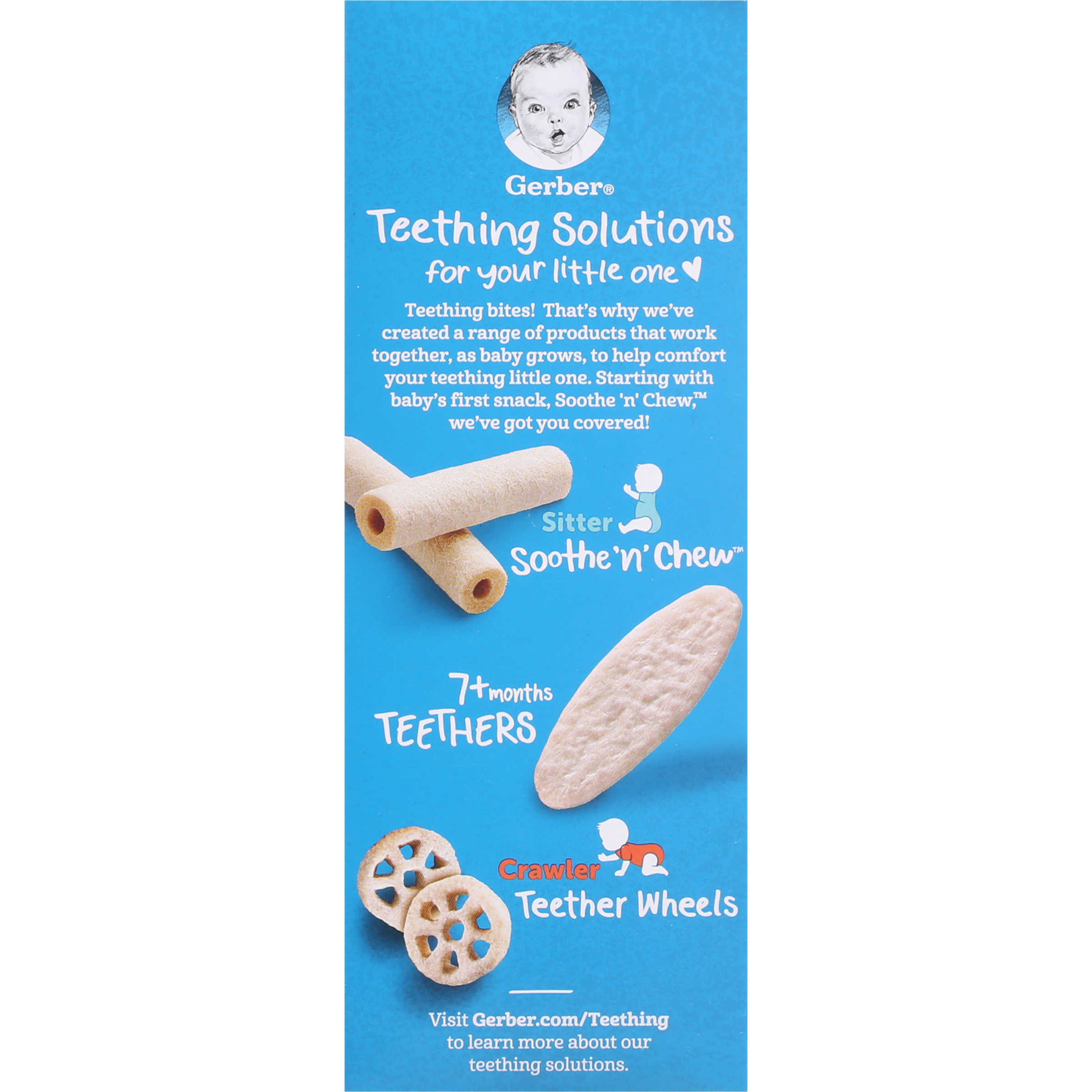 Gerber Snacks for Baby Teethers Gentle Teething Wafers - Mango Raspberry | 7+ Months | Non-GMO | 12 Individually Wrapped 2-Packs | 24 Wafers | 48g