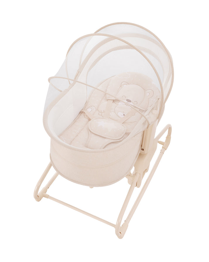Mastela 4-in-1 Swing & Bassinet | Multi-Function Baby Cradle, Bedside Sleeper & Stationary Seat with Bluetooth & Melodies | 0-36 Months (Upto 15 Kg) | Minimee