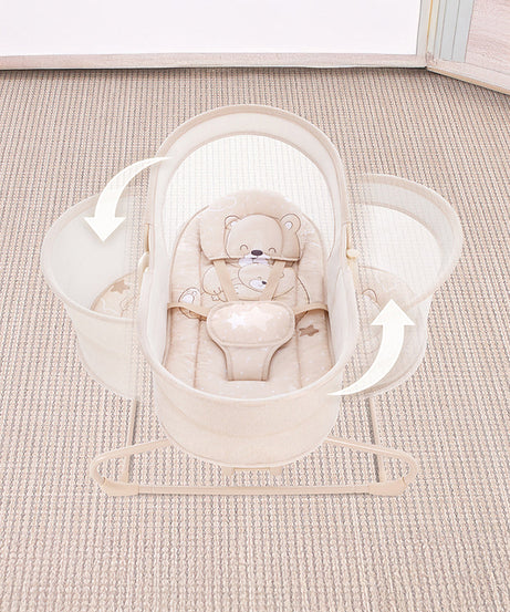 Mastela 4-in-1 Swing & Bassinet | Multi-Function Baby Cradle, Bedside Sleeper & Stationary Seat with Bluetooth & Melodies | 0-36 Months (Upto 15 Kg) | Minimee
