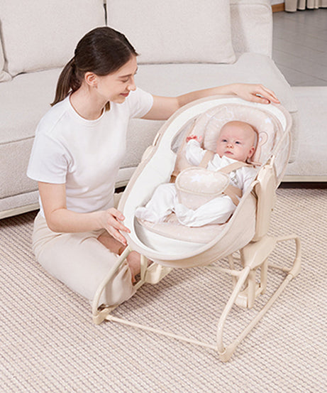 Mastela 4-in-1 Swing & Bassinet | Multi-Function Baby Cradle, Bedside Sleeper & Stationary Seat with Bluetooth & Melodies | 0-36 Months (Upto 15 Kg) | Minimee
